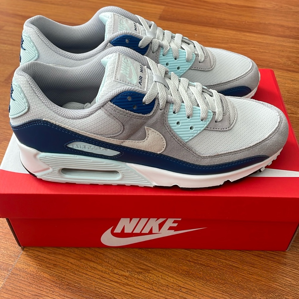 Nike AirMax (Pure Platinum, Glacier Blue, Court Blue, White) Size 10 Mens